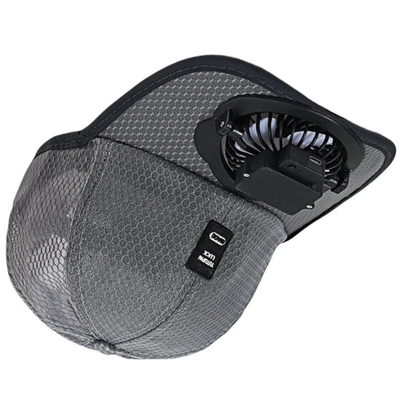 Breathable Baseball Hat for Unisex Sunshade with Fan Adjustable Beach Hat with Fan Unisex Adult Sports Hat Outdoor