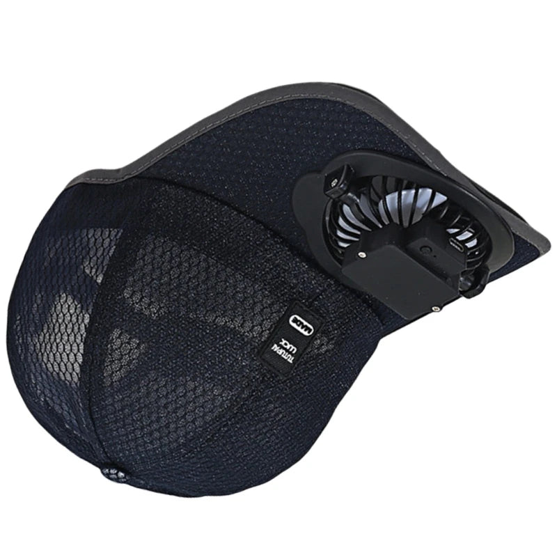 Breathable Baseball Hat for Unisex Sunshade with Fan Adjustable Beach Hat with Fan Unisex Adult Sports Hat Outdoor